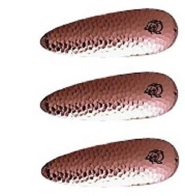 Fishing line knot rack-Three Eppinger Seadevle Hammered Copper Fishing Spoon Lures 3 oz  5 3/4" 60-64