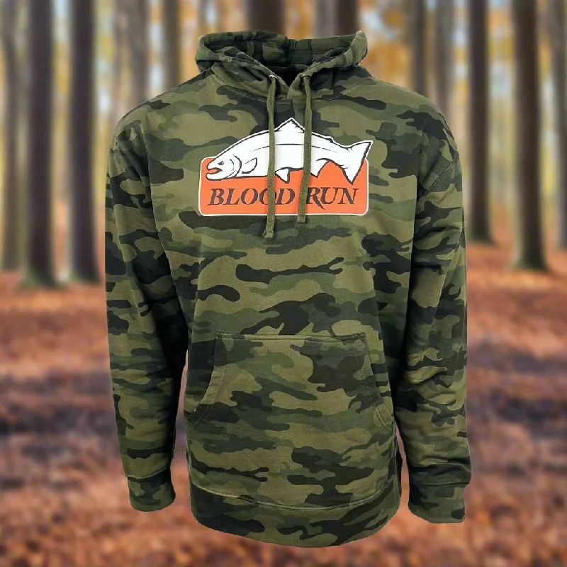 Fishing bait slicing holder-BLOOD RUN FOREST CAMO HOODIE