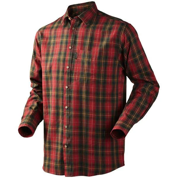 Fishing reel drag rack-Seeland Pilton Shirt - Spicy Red Check