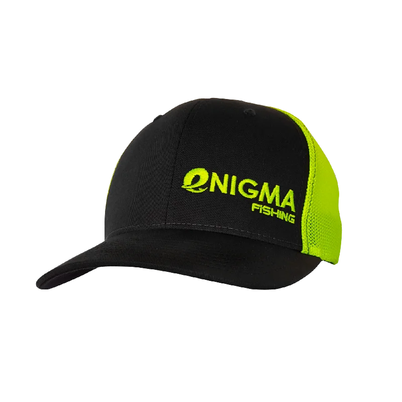 Fishing tackle foldable rack-Enigma Green Flex Hat