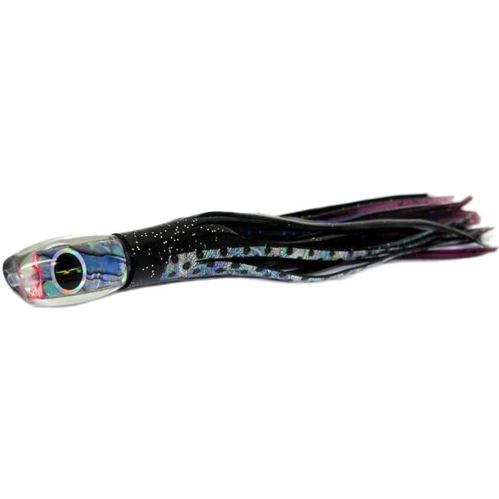 Fishing line twisting clamp-Black Bart Brat Micro Bait Lure - Black Dot/Purple Blue Dot