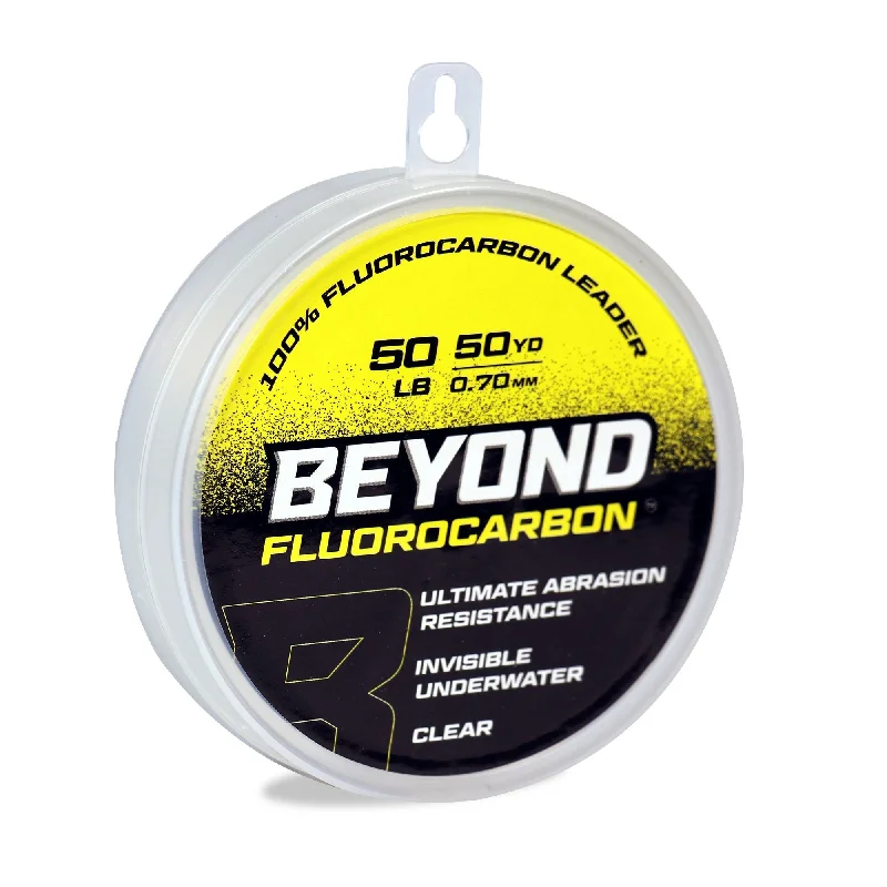 Fishing reel drag rack-Beyond Fluorocarbon Leader Material 50YD  Clear