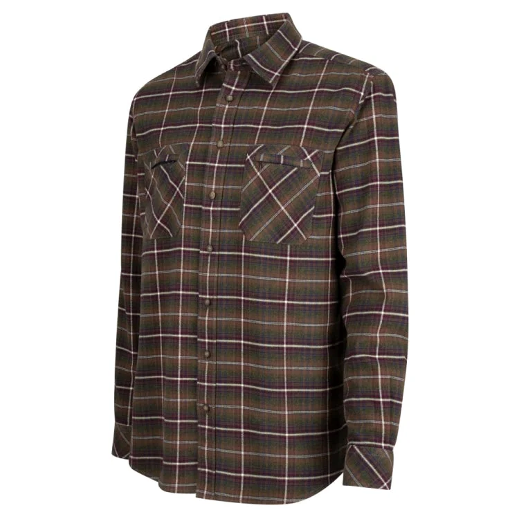 Fishing bait freezing rack-Hoggs Of Fife Countrysport Luxury Hunting Shirt - Olive/Wine Check