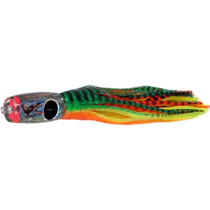 Fishing pliers with jaw stand-Black Bart Mini 1656 Flat Nose Medium Tackle Lure - Green Orange Tiger/Yellow Tiger