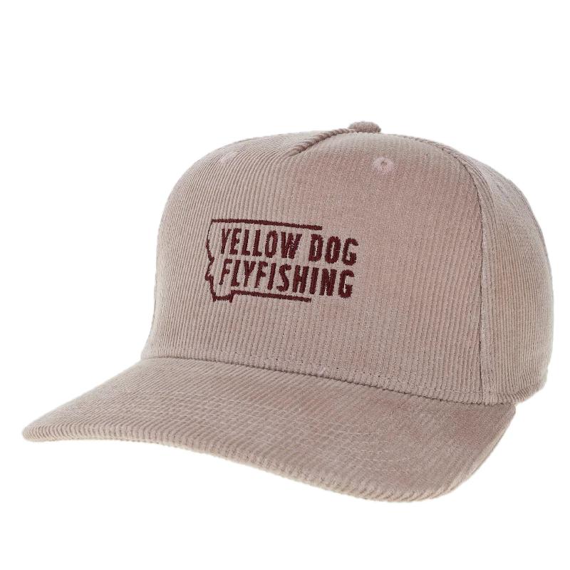 Fishing tackle foldable holder-Yellow Dog Roadie Hat - Dusty Rose Corduroy