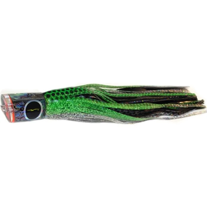 Fishing line twisting stand-Black Bart Bad Guy Medium Tackle Lure - Green Dot/Black Dot