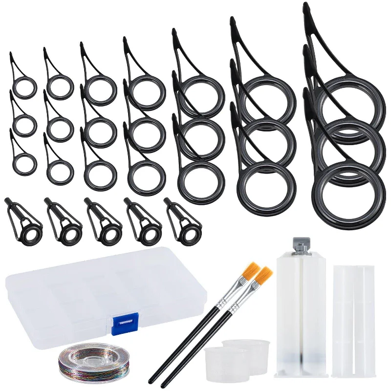 Fishing reel tension clamp-Dr.Fish 33pcs Rod Guide Repair Kit