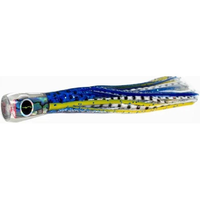 Fishing pliers with hook rack-Black Bart Bully Micro Bait Lure - Blue Yellow/White Dot