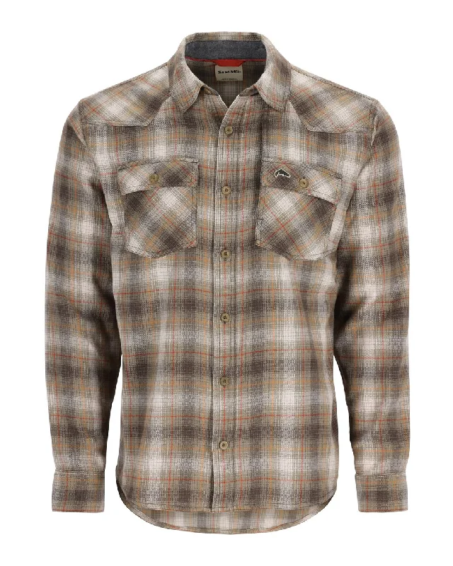 Fishing bait pressing rack-Simms Flannel Shirt Bayleaf/Sunglow Pane Ombre