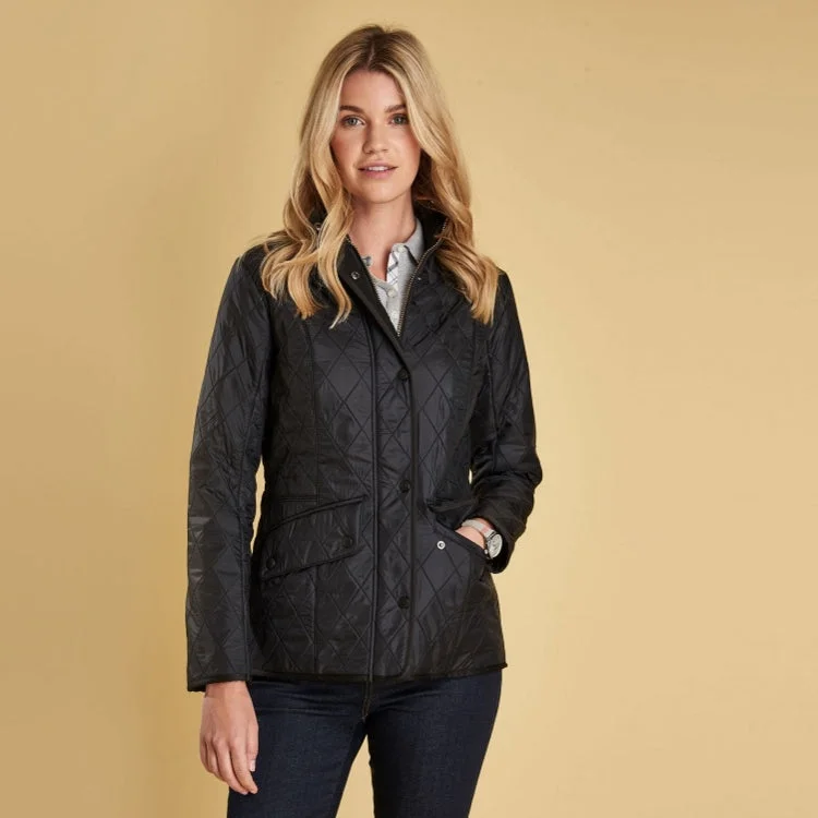 Fishing line weight tester-Barbour Ladies Cavalry Polarquilt Jacket - Black