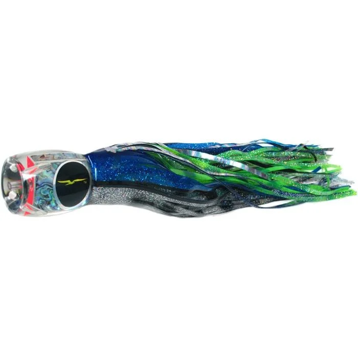 Fishing hook crimping rack-Black Bart Abaco Prowler Heavy Tackle Lure - Blue Yellow/Green Chartreuse