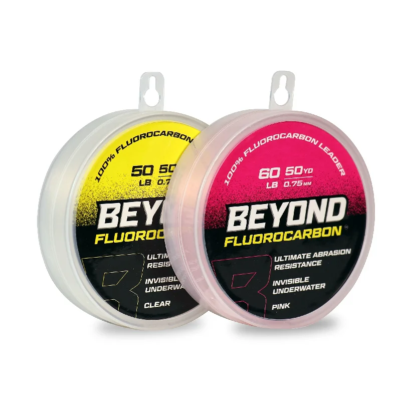 Fishing tackle adjustable holder-Beyond Fluorocarbon Leader Material 50YD - Pink Or Clear