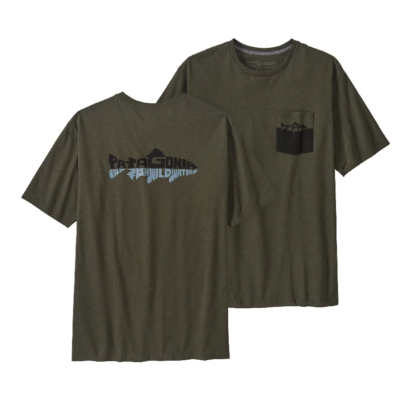 Fishing bait shaping rack-Patagonia M's Wild Waterline Pocket Responsibili-Tee