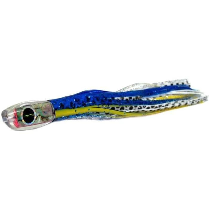 Fishing rod swivel rack-Black Bart Brat Micro Bait Lure - Blue Yellow/White Dot