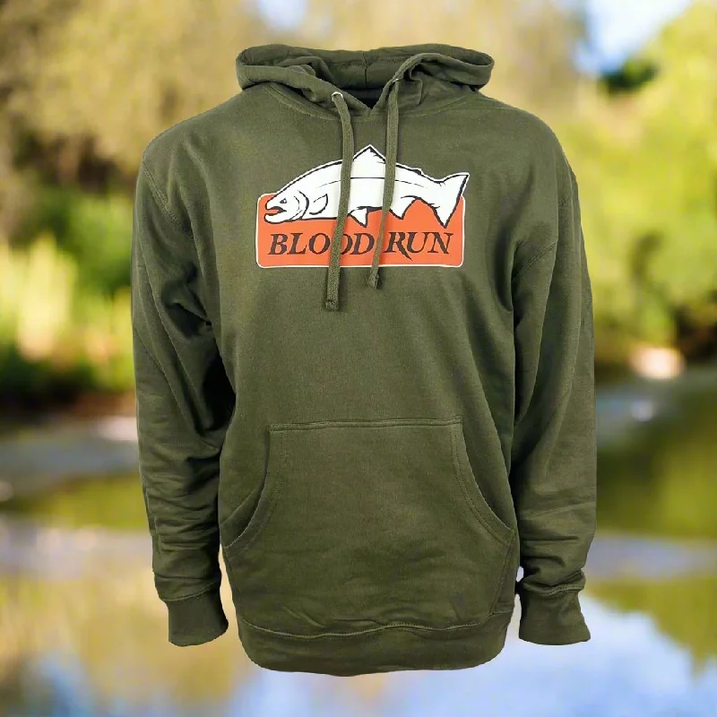 Fishing pliers with jaw lock-BLOOD RUN SPRING RUN FLEECE HOODIE