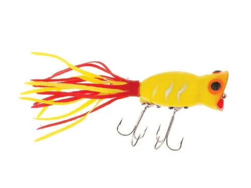 Fishing rod angle holder-Arbogast G760 Hula Popper Lure G760-03 Yellow - G760 G760-03 Yellow