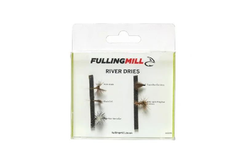 Fishing reel line holder-FULLING MILL GRAB A PACK - RIVER DRIES SELECTION