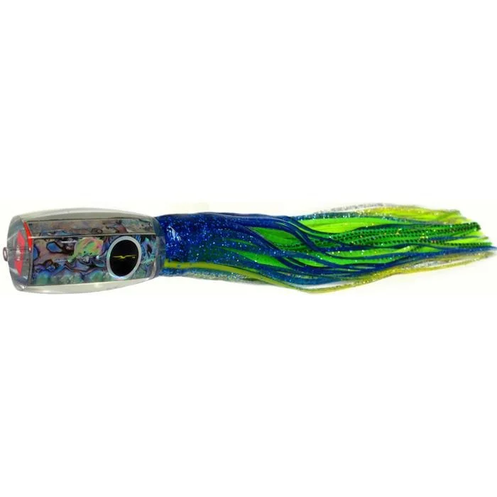 Fishing bait freezing rack-Black Bart 1656 Flat Nose Medium Heavy Tackle Lure - Blue Yellow/Green Chartreuse