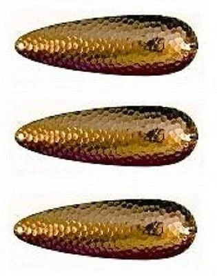 Fishing line braiding clamp-Three Eppinger Seadevle Nickel Red/Gold Fishing Spoon Lures 3 oz 5 3/4" 60-278